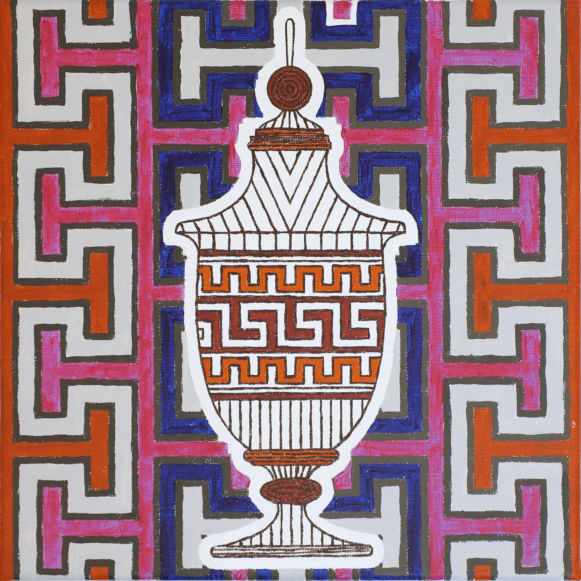 Jonathan Adler x Michaels 11" x 11" Luxembourg Urn Canvas Painting Kit
